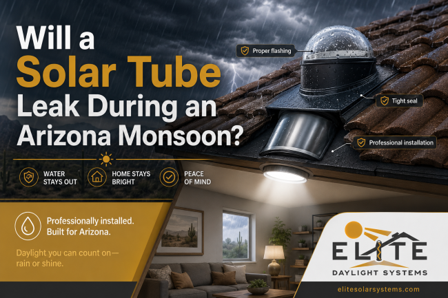 Will a Solar Tube Leak During an Arizona Monsoon? Will a Solar Tube Leak During an Arizona Monsoon?